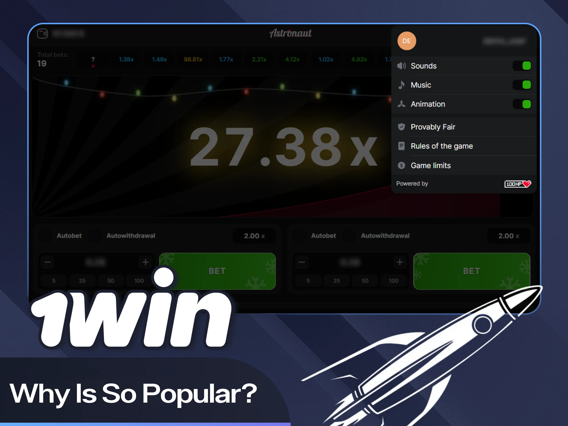Astronaut oyununun oyuncular tarafından neden bu kadar sevildiğini bugün resmi 1win web sitesinde keşfedin.
