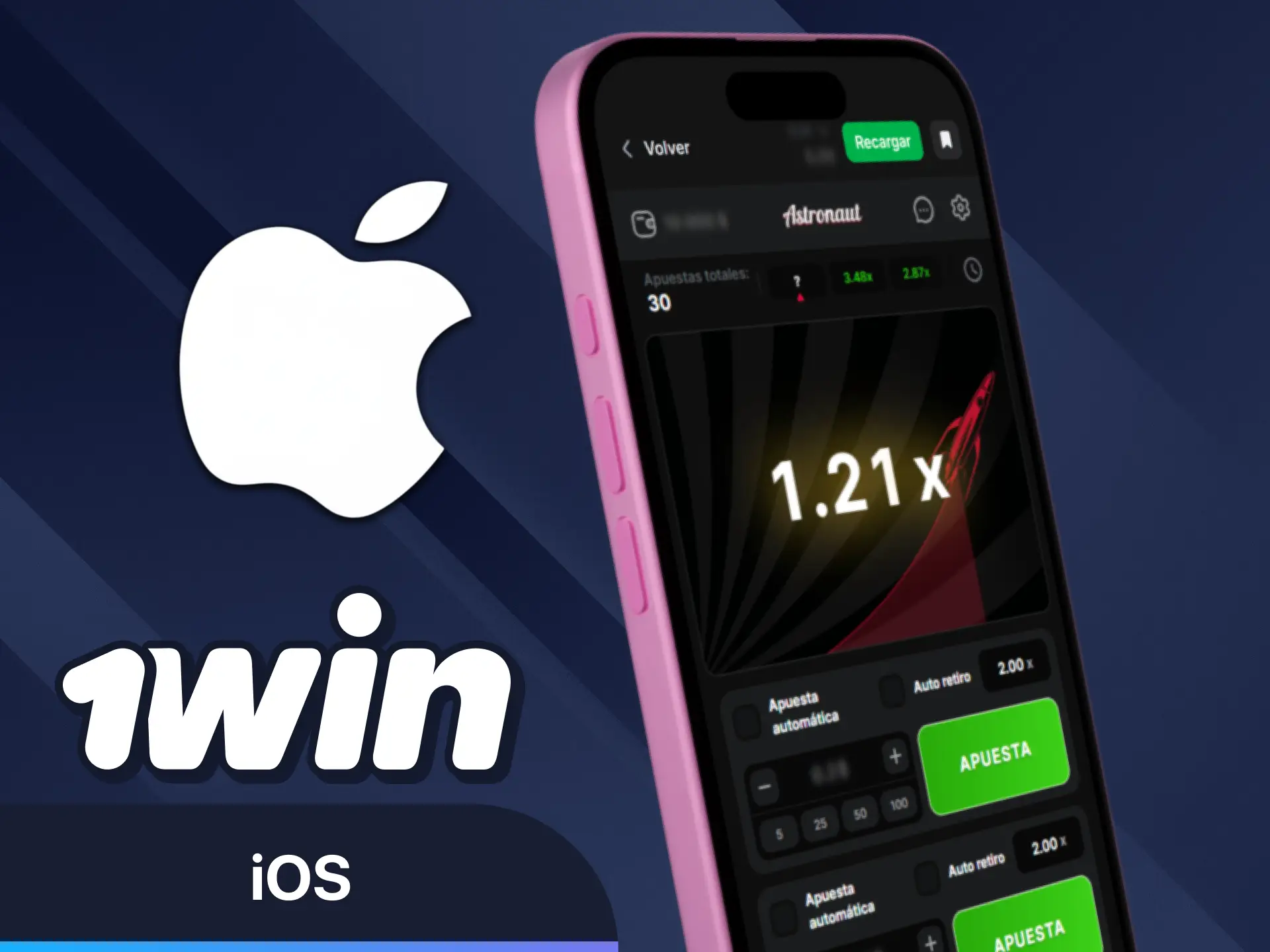Instala hoy mismo la versión móvil para iOS desde el sitio web oficial de 1win.