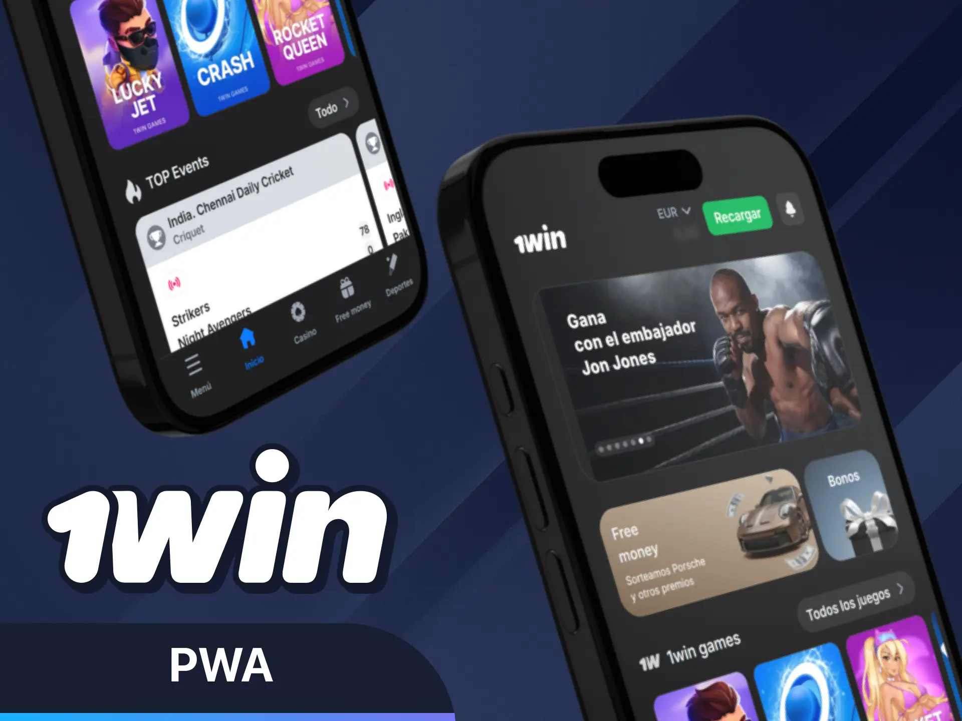 Descubre la aplicación web progresiva de 1win para jugar al instante.